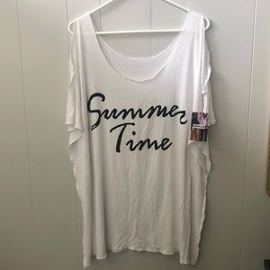 NEW Dymoda white Summer Time top